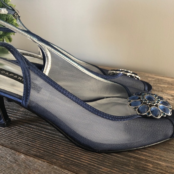 Caparros Sling Back Kitten Heel Shoes - Picture 9 of 16